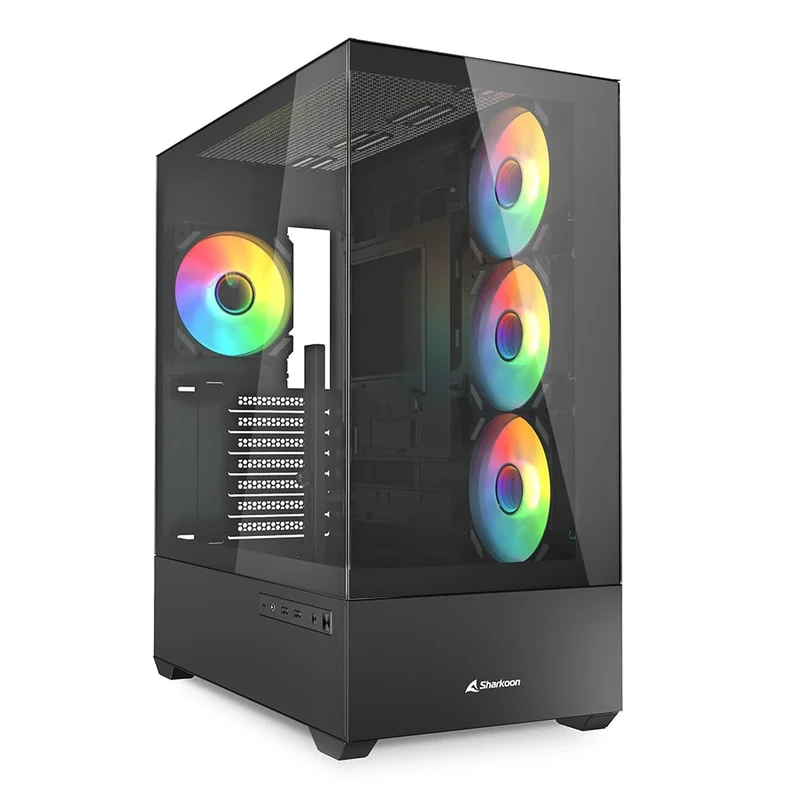 Sharkoon AK6 RGB PC Case ATX Black
