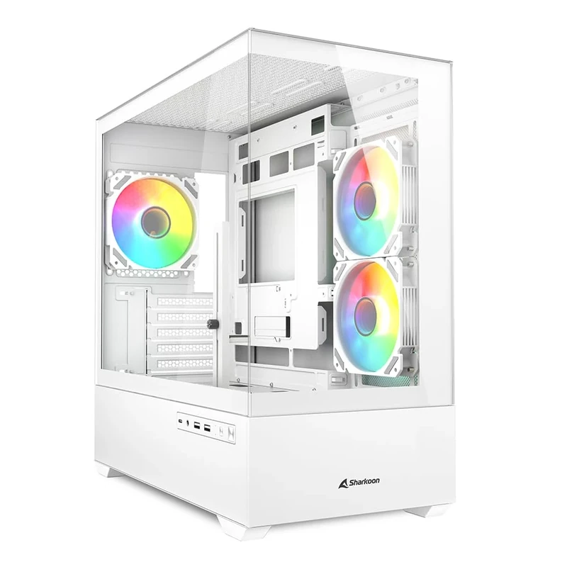 Sharkoon MK6 RGB PC Case Micro ATX White