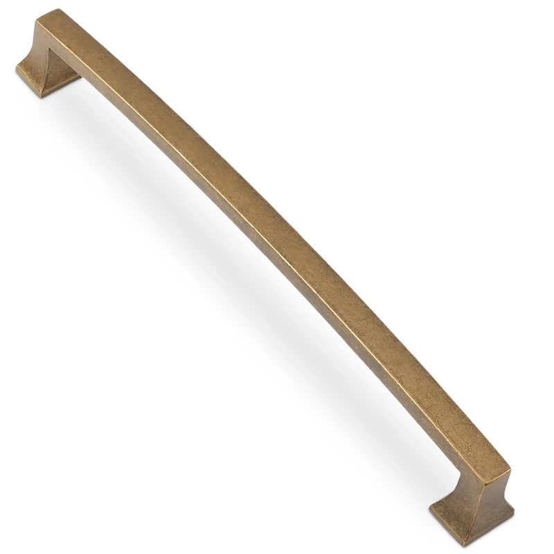 BUKOBYHE 10 Pack 7-1/2 Inch(192mm) Kitchen Cabinet Handles Antique Brass Cabinet Pulls Vintage Drawer Pulls Aged Gold Bronze Kitchen Hardware Solid Kitchen Handles