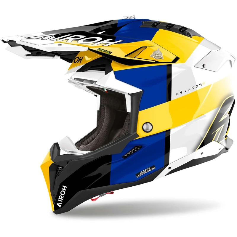 AIROH AVIATOR 3 MONARCH BLUE/YELLOW GLOSS XXL