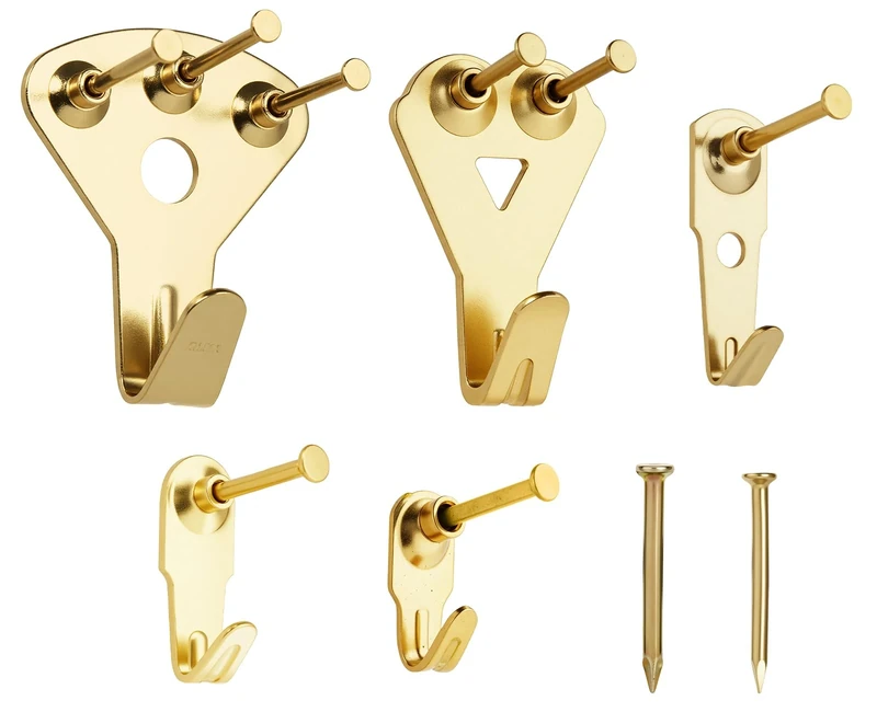 YHYZ Picture Hooks Heavy Duty, Picture Hanging Kit: Hangers (75 50 30 20 10 lbs) + Nails, Hanging Clock Photo Mirror Painting, for Plasterboard Wood Dry Walls Hardwall