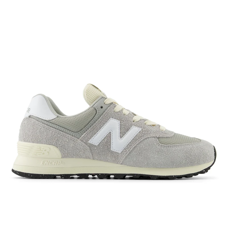 New Balance Men's 574 U Sneaker, Concrete/White/Angora, 8.5 UK
