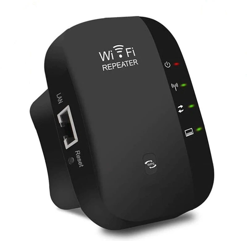 CRST WiFi Extender Booster WiFi Extender with Ethernet Port, 300Mbps WiFi Booster Range Extender, 300Mbps 2.4GHz Internet Booster with WPS, WR03-BK-PQ6