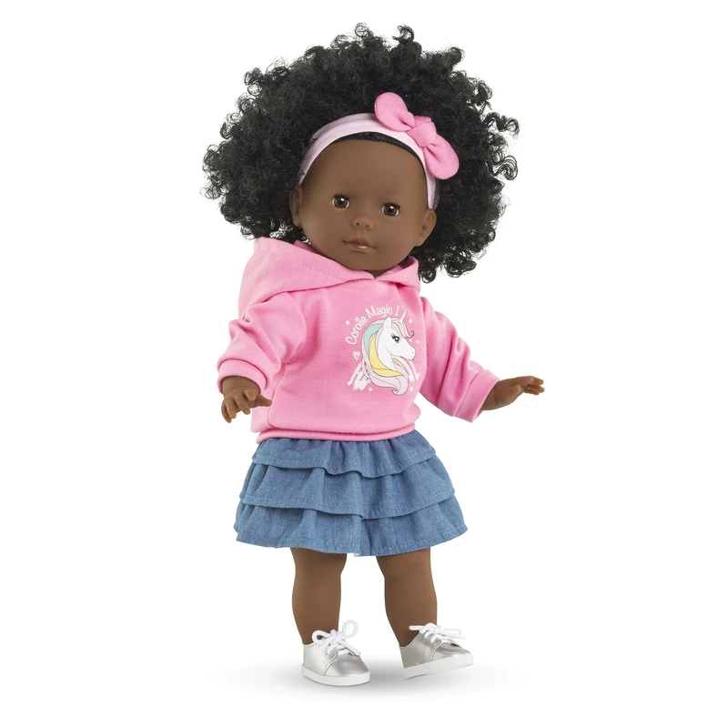 MaCorolle Maëlys Soft Body Dressing Doll with Curls in Cute Outfit, Sleeping Eyes, Vanilla Fragrance, 36 cm, from 3 Years