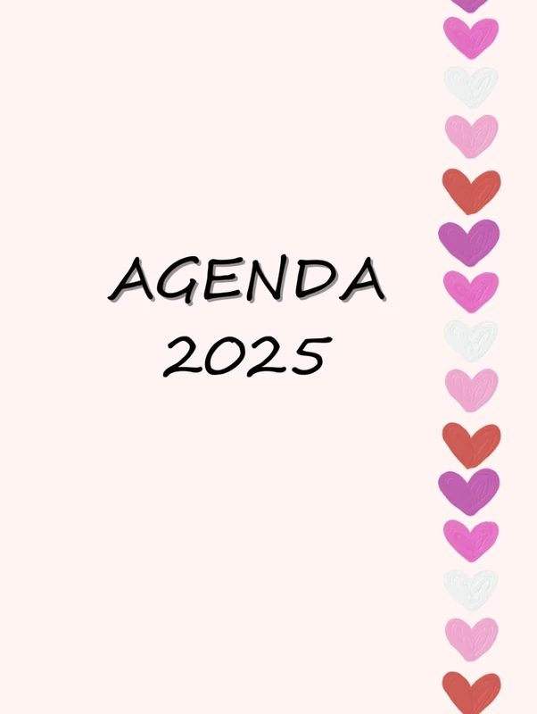 AGENDA 2025: Cute para amantes del amor - love lovers, tamaño 8.25 x 11 IN (209,55 x 279,4 mm), tapa dura color rosa. 546 páginas a color en papel ... ¡Haz de cada día una celebración del amor!
