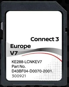 Générique SD Map GPS Navigation Europe 2022 v7 - Q1.2021 - D43BF04-D0070-2001 Compatible with Nissan Connect 3 LCN2