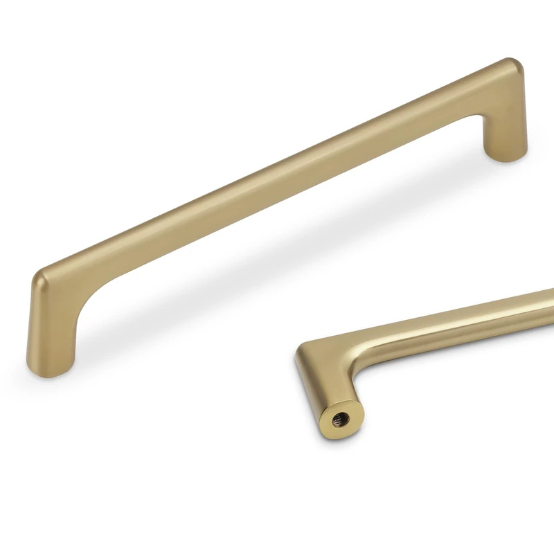 POVEFONK 10 Pack 5 Inch(128mm) Champagne Bronze Kitchen Cabinet Handles Cabinet Pulls Gold Drawer Pulls Kitchen Cabinet Hardware Kitchen Handles Drawer Pulls Dresser Handles