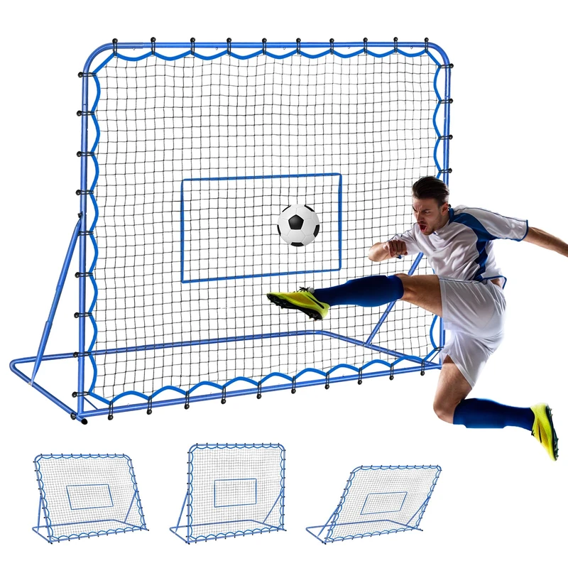 5.9x5FT Soccer Rebounder Net, Quick-Switch Angle Soccer Training for Control, Passing Practice, Easy Setup Rebounder Gifts Aids & Equipment for Kids,Teens & Adults