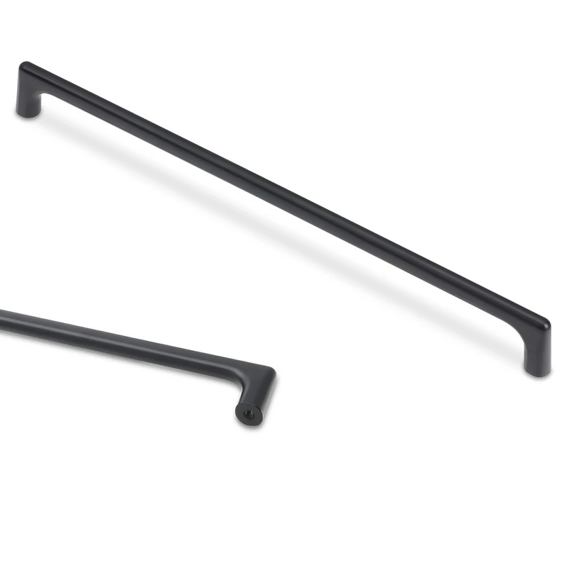 BUKOBYHE 10 Pack 10 Inch(254mm) Cabinet Pulls Matte Black Kitchen Cabinet Pulls Drawer Pulls Solid Cabinet Hardware
