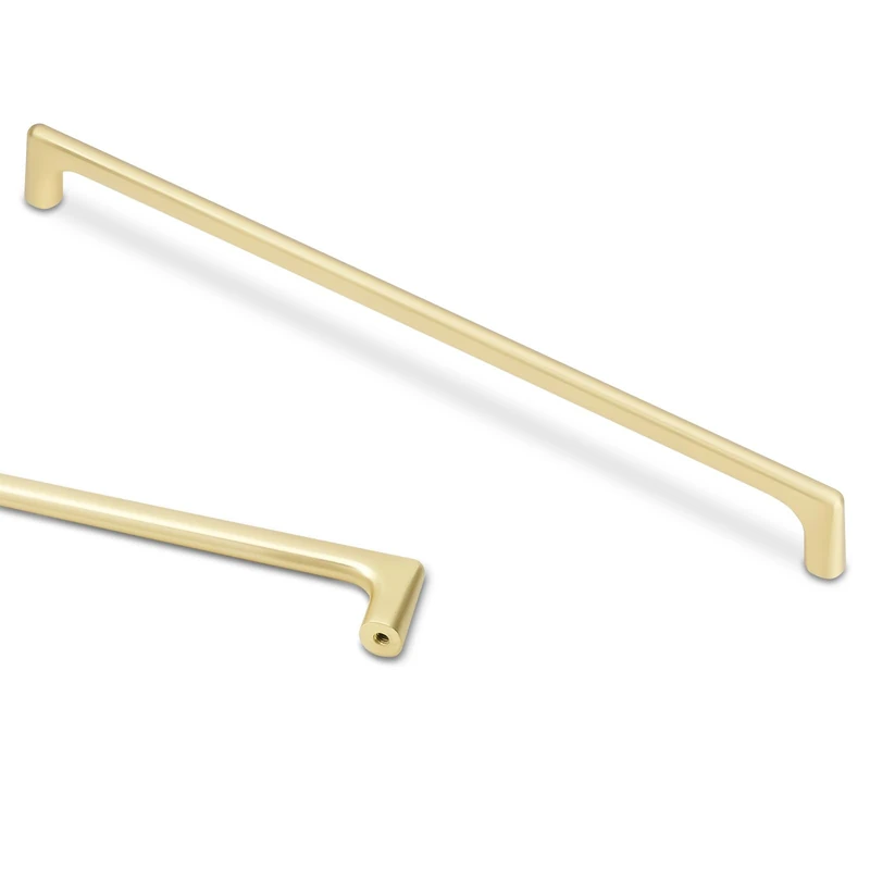 BUKOBYHE 10 Pack 10 Inch(254mm) Cabinet Pulls Brushed Brass Kitchen Cabinet Pulls Drawer Pulls Solid Cabinet Hardware