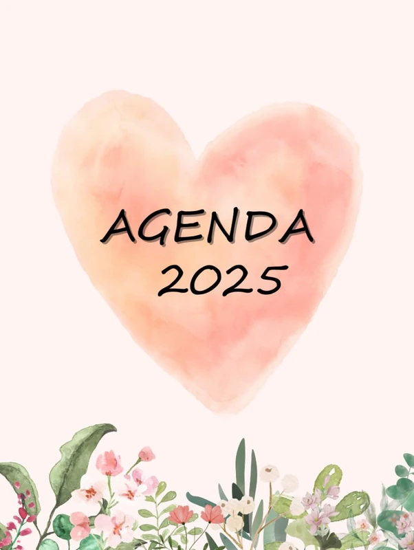 AGENDA 2025: Cute para amantes del amor - love lovers, tamaño 8.25 x 11 IN (209,55 x 279,4 mm), tapa dura color rosa, 546 páginas a color en papel ... ¡Haz de cada día una celebración del amor!