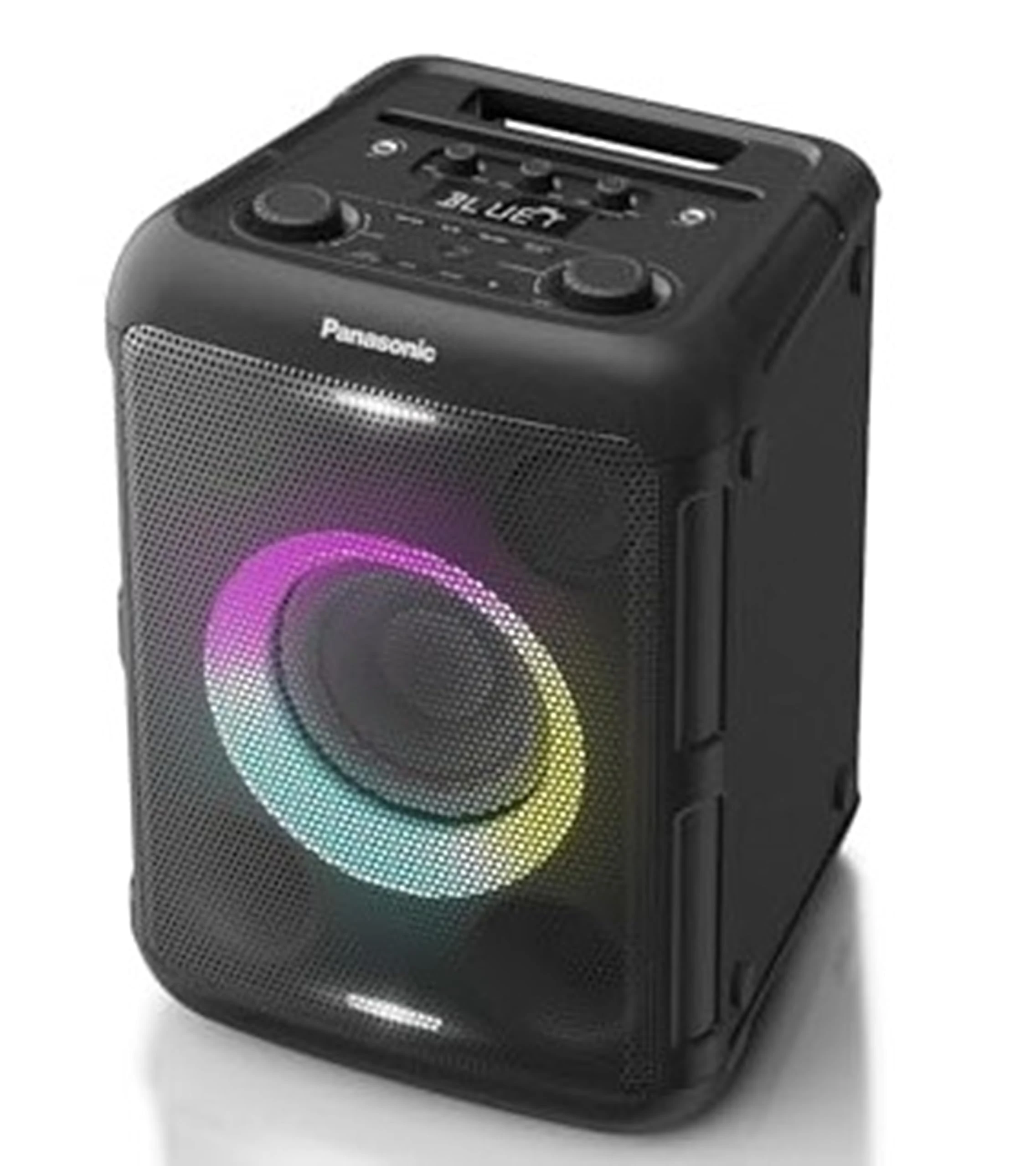 Panasonic SC-BMAX5E-K Portable Party Speaker with Bluetooth, Built-in Lights, 75W, USB, Optical Input for TV, Guitar & Mic Inputs for Karaoke, Black