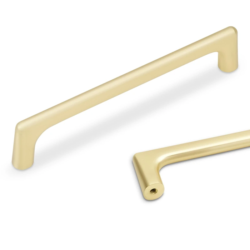 POVEFONK 10 Pack 5 Inch(128mm) Brushed Gold Kitchen Cabinet Handles Cabinet Pulls Gold Drawer Pulls Kitchen Cabinet Hardware Kitchen Handles Drawer Pulls Dresser Handles