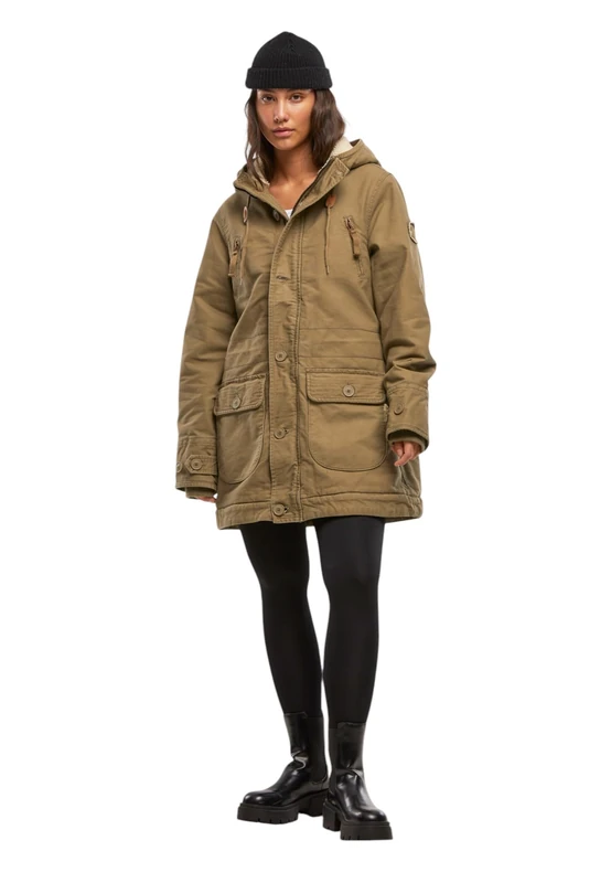 Brandit Textil GmbH Women's Fiss Parka Jacket, Colour: Olive, L