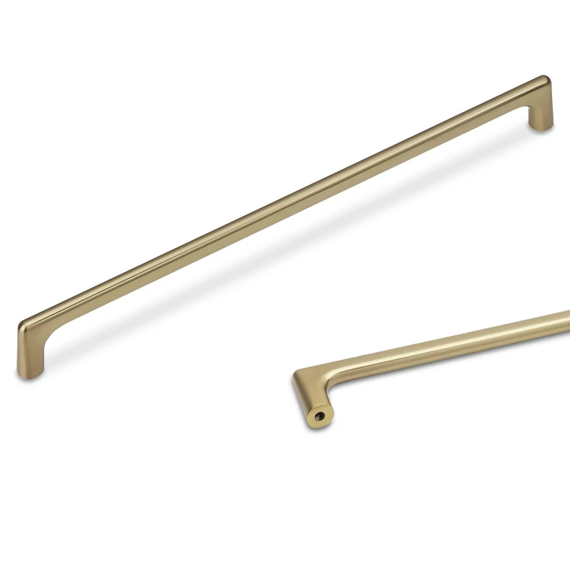 POVEFONK 6 Pack 10 Inch(254mm) Champagne Bronze Kitchen Cabinet Handles Cabinet Pulls Gold Drawer Pulls Kitchen Cabinet Hardware Kitchen Handles Drawer Pulls Dresser Handles