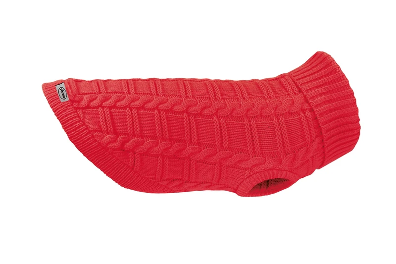 Record - Molly Dog Sweater. High Neck Spiked Dog Sweater for Romantic and Elegant Style, Leash Hole and Machine Washable | Red, 7XL