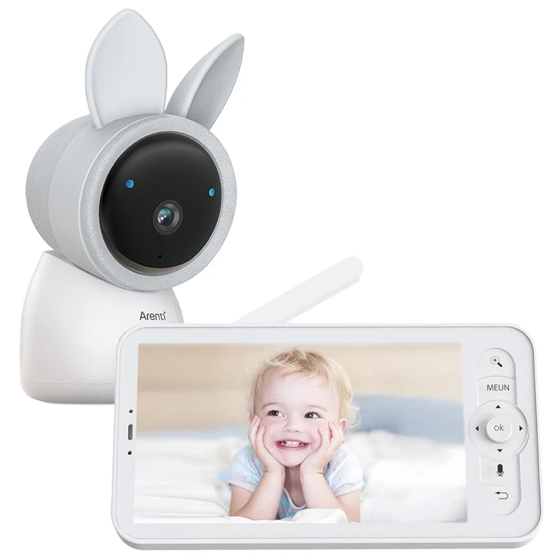 ARENTI AINanny 2K UHD Video Baby Monitor with 5" LCD Screen Pan and Tilt Function with Auto Tracking - Image 1