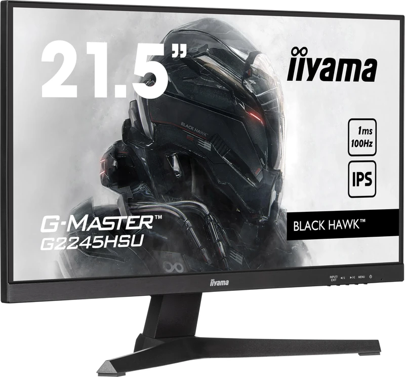 iiyama G-Master G2245HSU-B2 21.5 inch 100Hz HD Gaming Display, 1ms (MPRT) IPS FreeSync, Full HD 1920x1080, HDMI/DP, 2 x USB