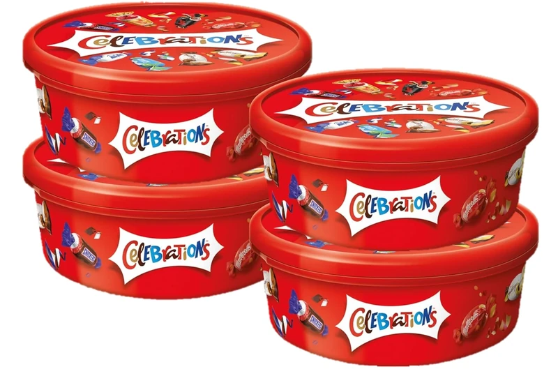 Celebrations Milk Chocolate & Biscuit Bars Sharing Tub 500g Pack of 4 (4x500g)