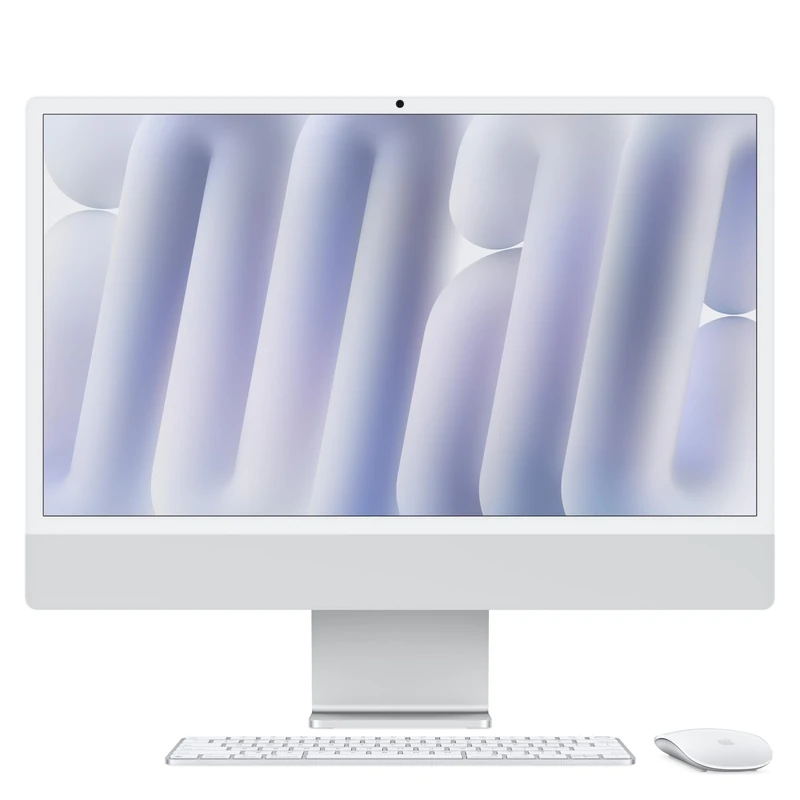 Apple iMac All-in-One Desktop Computer with M4 chip with 10-core CPU and 10-core GPU: Built for Apple Intelligence, 24-inch Retina Display, 16GB Unified Memory, 256GB SSD storage; Silver