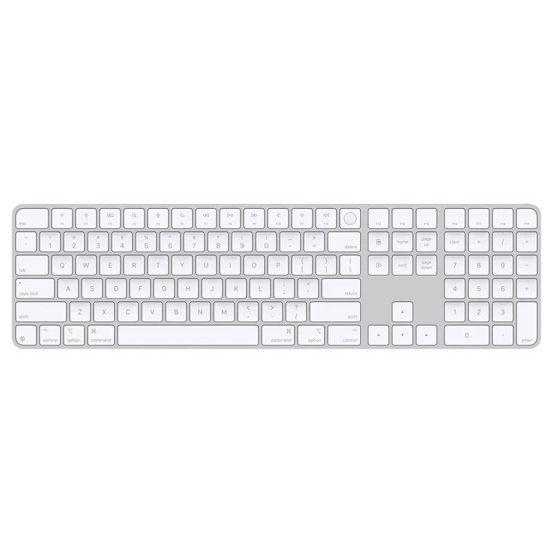 Apple Magic Keyboard with Touch ID and Numeric Keypad for Mac models with Apple silicon - US English - White Keys