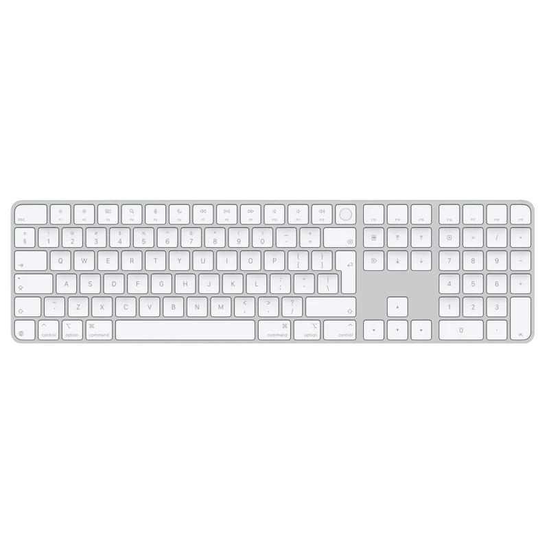 Apple Magic Keyboard with Touch ID and Numeric Keypad for Mac models with Apple silicon - International English - White Keys