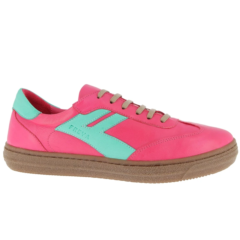 Andrea Conti Women's Damen Low Top Sneaker Freya, Magenta Emerald Dark Gum, 6.5 UK