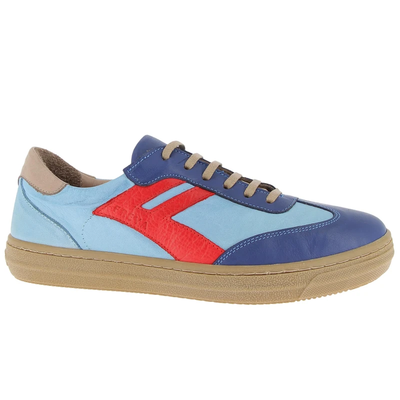 Andrea Conti Women's Damen Low Top Sneaker Freya, Astralbl Azur Dk Red Peanut, 6.5 UK