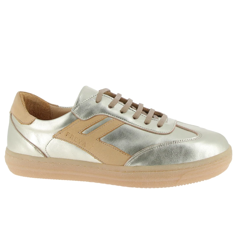 Andrea Conti Women's Damen Low Top Sneaker Freya, Platinum Camel, 7.5 UK