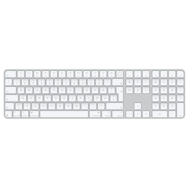 Apple Magic Keyboard with Touch ID and Numeric Keypad for Mac models with Apple silicon - German - White Keys