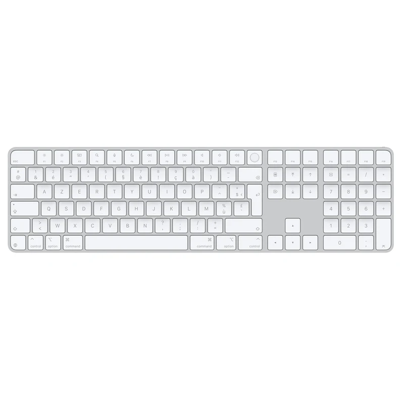 Apple Magic Keyboard with Touch ID and Numeric Keypad for Mac models with Apple silicon - French - White Keys