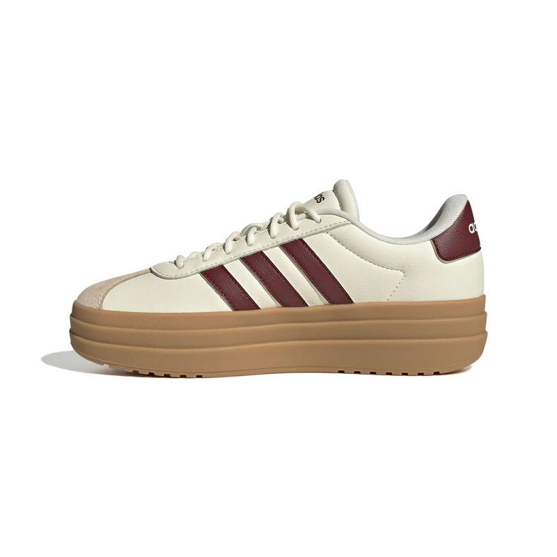 adidas Women's VL Court Bold Shoes, Off White/Shadow red/Crystal Sand, 4.5 UK
