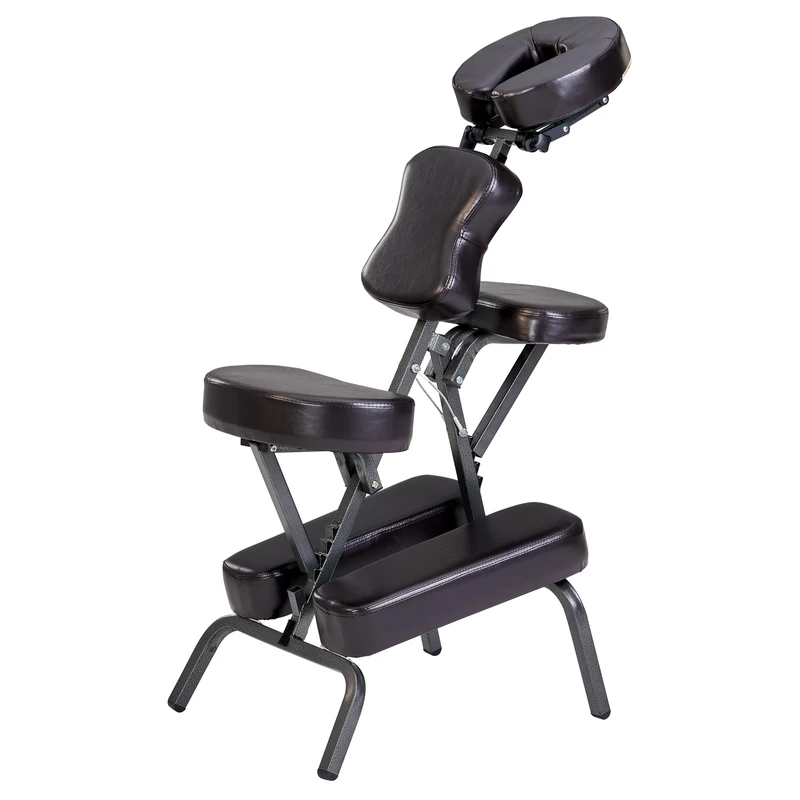 Master Massage Bedford Massage Chair Full Body Portabl - Lightweight Massage Chair with Carrying Bag - Tattoo Chair Height Adjustable Folding Massage Chair Face Cradle Salon Massage Chair(Coffee)