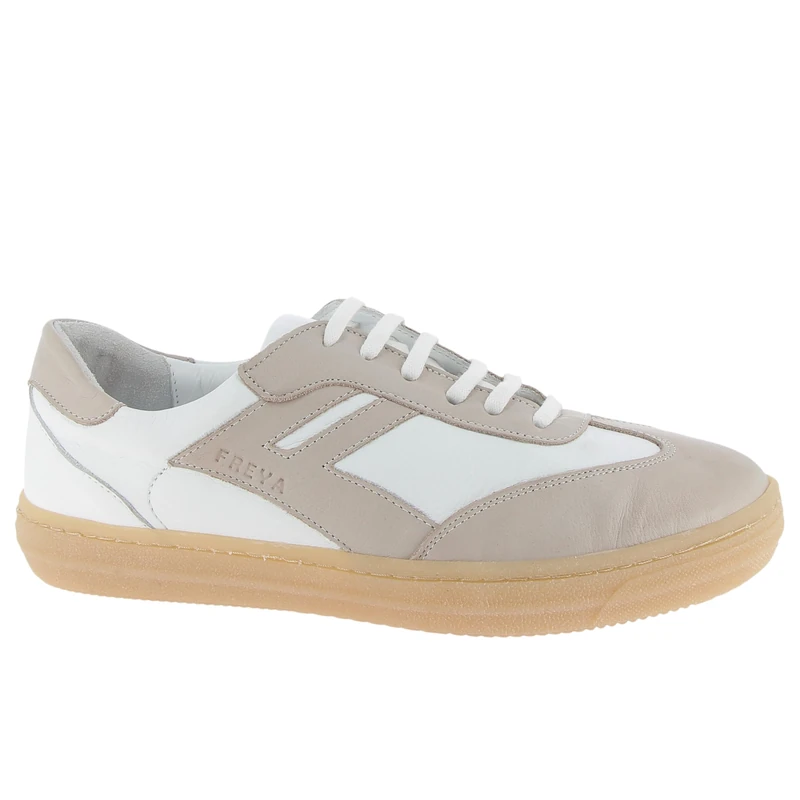 Andrea Conti Freya Women's Low Top Trainers, White Silver Grey., 6 UK
