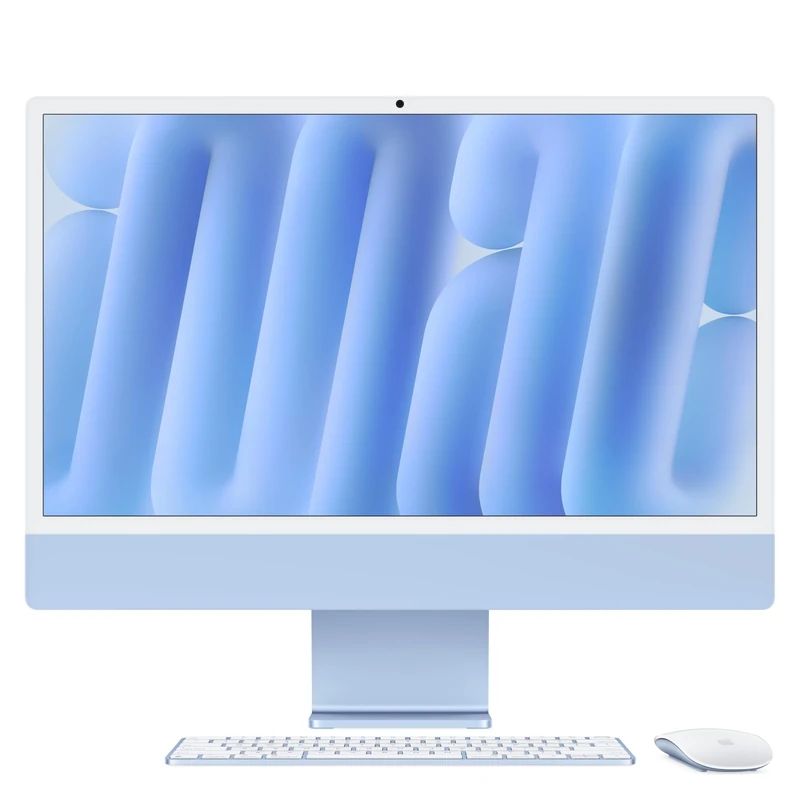 Apple iMac All-in-One Desktop Computer with M4 chip with 10-core CPU and 10-core GPU: Built for Apple Intelligence, 24-inch Retina Display, 24GB Unified Memory, 512GB SSD storage; Blue