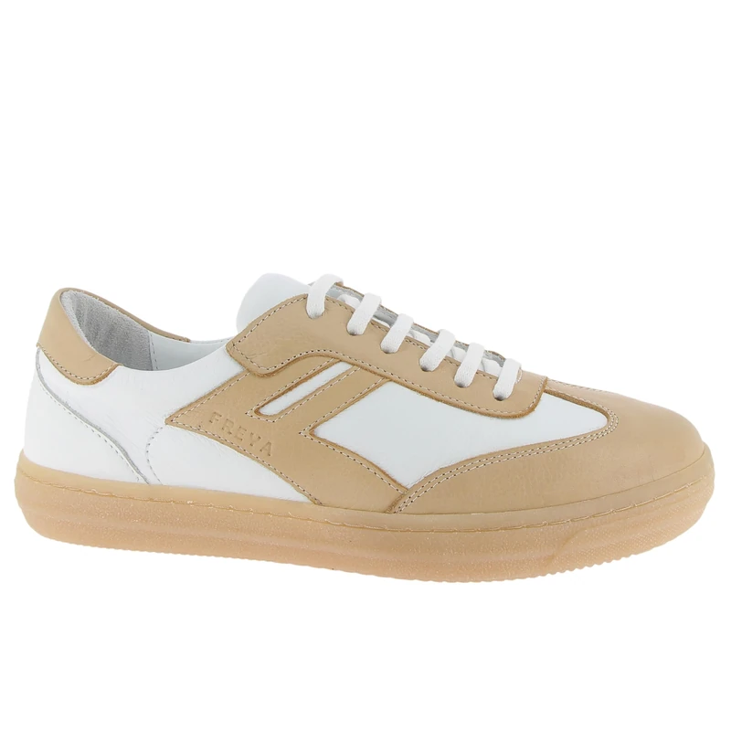 Andrea Conti Women's Damen Low Top Sneaker Freya, White Camel, 4 UK