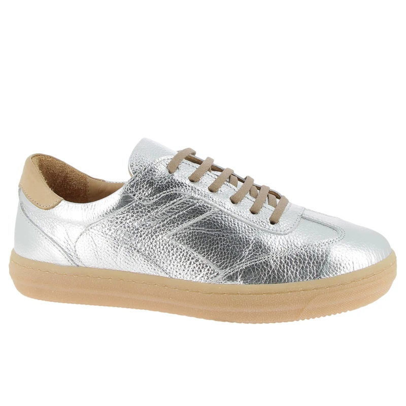 Andrea Conti Freya Women's Low Top Trainers, Silver Camel, 5 UK