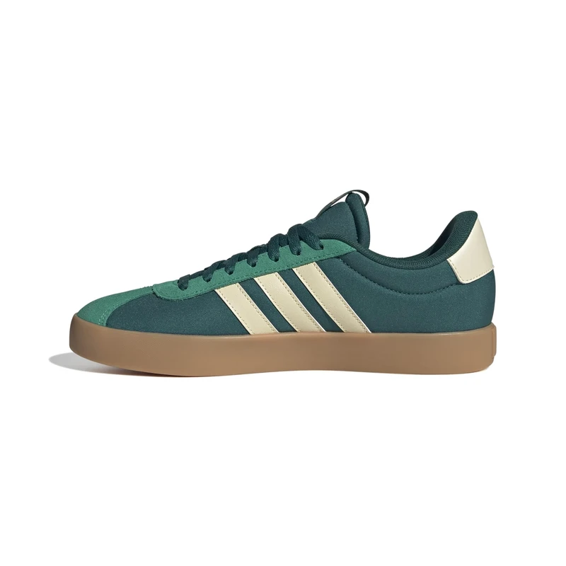 adidas Men's VL Court 3.0 Shoes, Collegiate Green/Warm Vanilla/Court Green, 9 UK