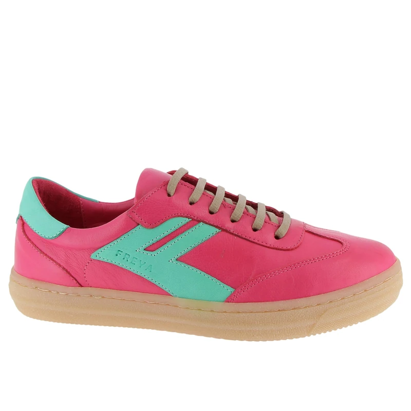Andrea Conti Women's Damen Low Top Sneaker Freya, Magenta Emerald, 6.5 UK