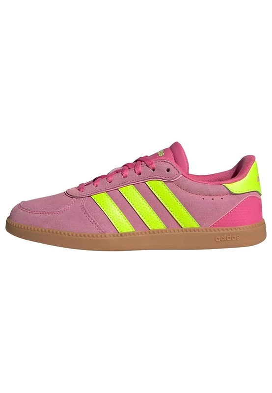 adidas Women's BREAKNET Sleek Shoes, Pulse Magenta/Lucid Lemon/Bliss Pink, 4.5 UK