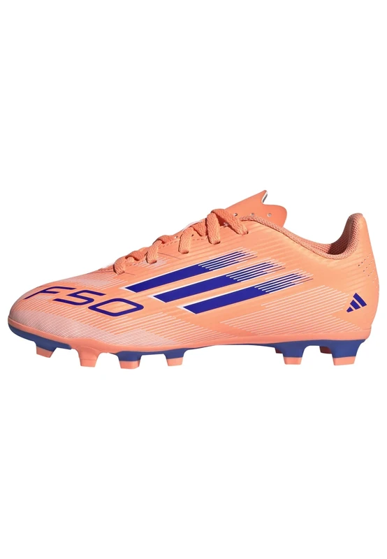 adidas Kids F50 Club Juniors Firm Ground Football Boots Orange/Blue 4 UK Child