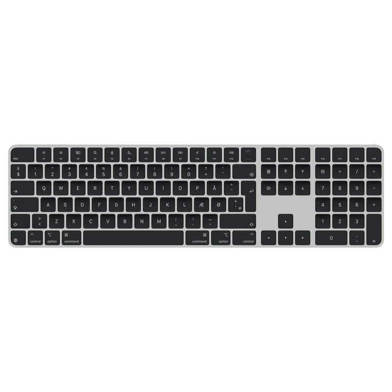 Apple Magic Keyboard with Touch ID and Numeric Keypad for Mac models with Apple silicon - Danish - Black Keys