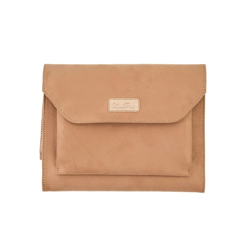 KnitPro Assorted Needle Case - for Double-Pointed Needles, Interchangeable Needle Tips, Cables and Accessories, Clay, 25 x 18 x 2cm - 1 Piece