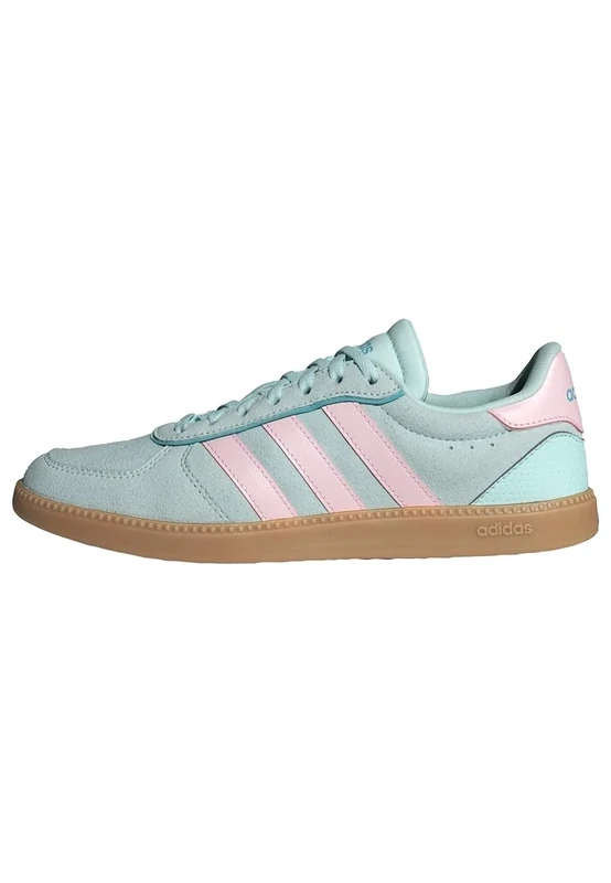 adidas Women's BREAKNET Sleek Shoes, Halo Mint/Clear Pink/Mint ton, 8 UK
