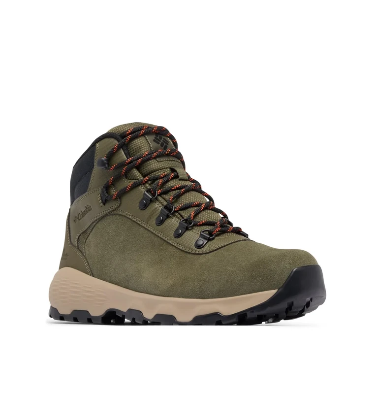 Columbia Men's Newton Wander Wide, Mid Rise Trekking and Hiking Boots, Peatmoss/Tangy Orange, 9 Regular