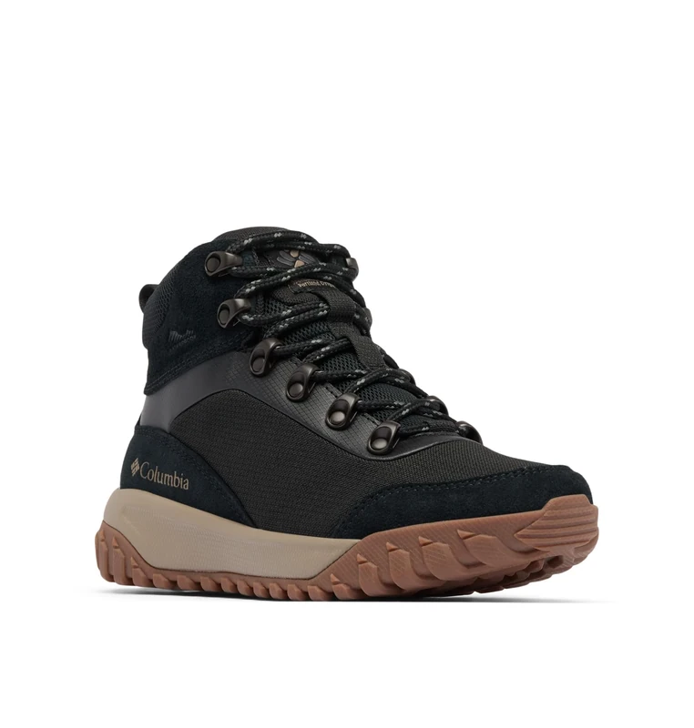 Columbia Women's Burnsider WP, Mid Rise Winter Sneakers, Black/Wet Sand, 8 Regular - Image 1