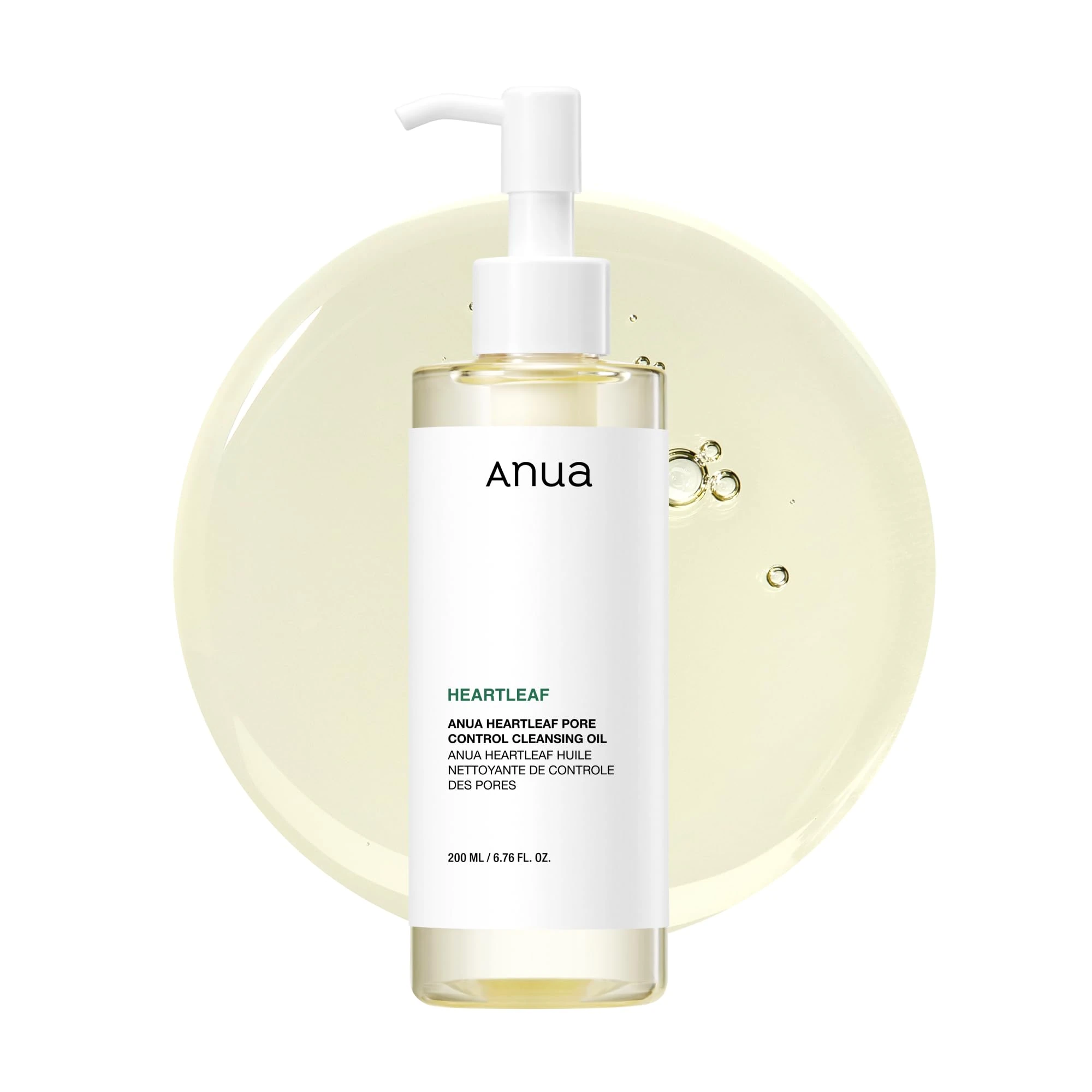 ANUA Heartleaf Pore Control Cleansing Oil, Oil Cleanser for Face, Makeup Blackhead Remover, Korean Skin Care, Original, 200ml/6.76 fl oz
