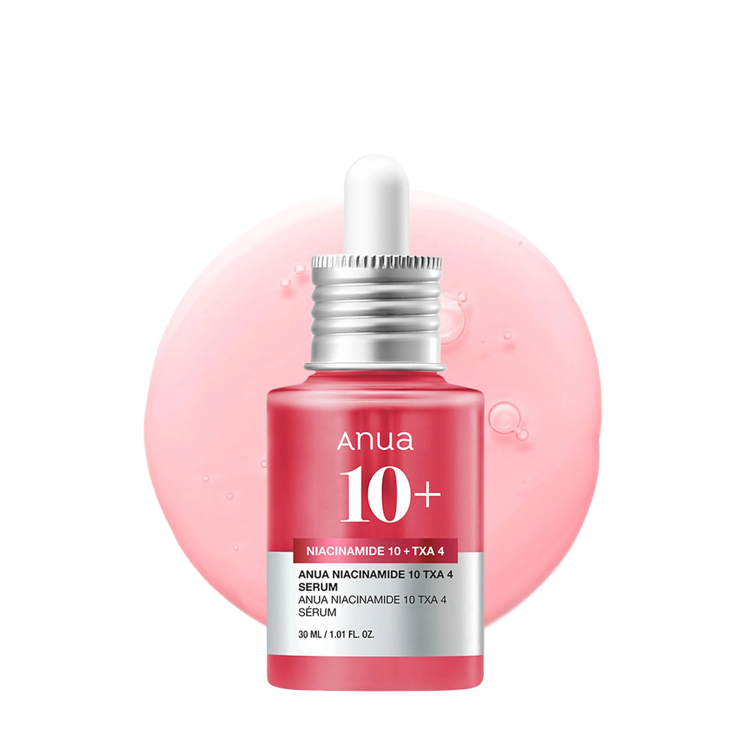 ANUA 10% Niacinamide+ 4% TXA Serum, Ceramide, Hyaluronic Acid, Tranexamic Acid, Vitamin B12 Natural color, Korean Glass Skin, Fragrance-Free, Dark Spot Serum, Korean Skincare, 30ml /1.01 fl.oz.