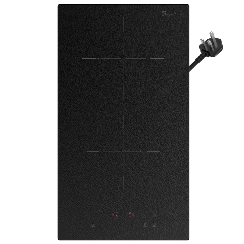 2 Ring Induction Hob, Plug in Electric Induction Hob with Frosted Glass, Boost Function, 99 Mins Timer, 13 Amp 2800W