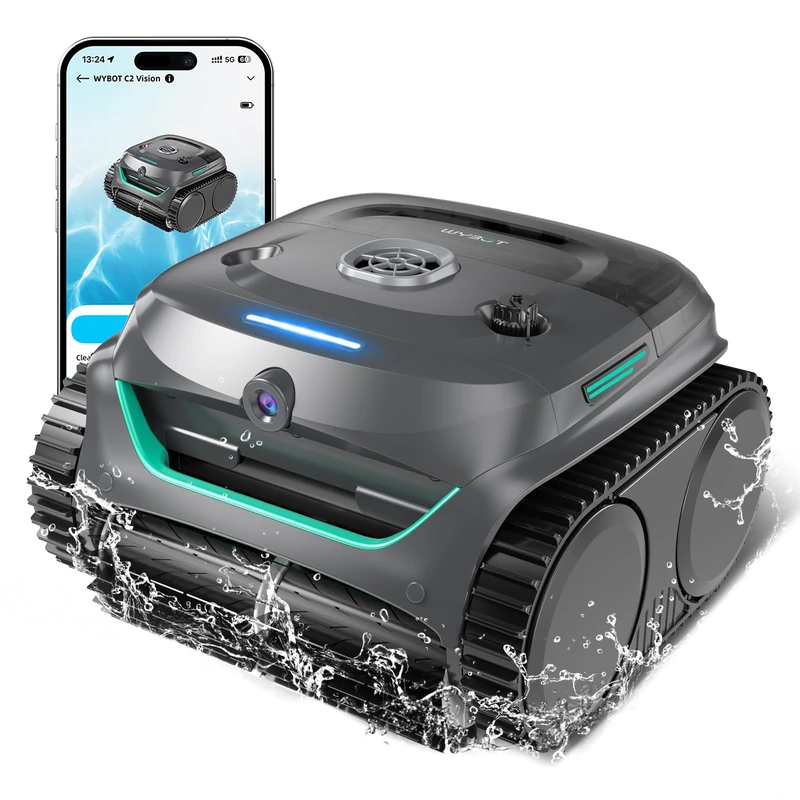 WYBOT C2 Vision AI Cordless Pool Robot - Floor and Wall Cleaning